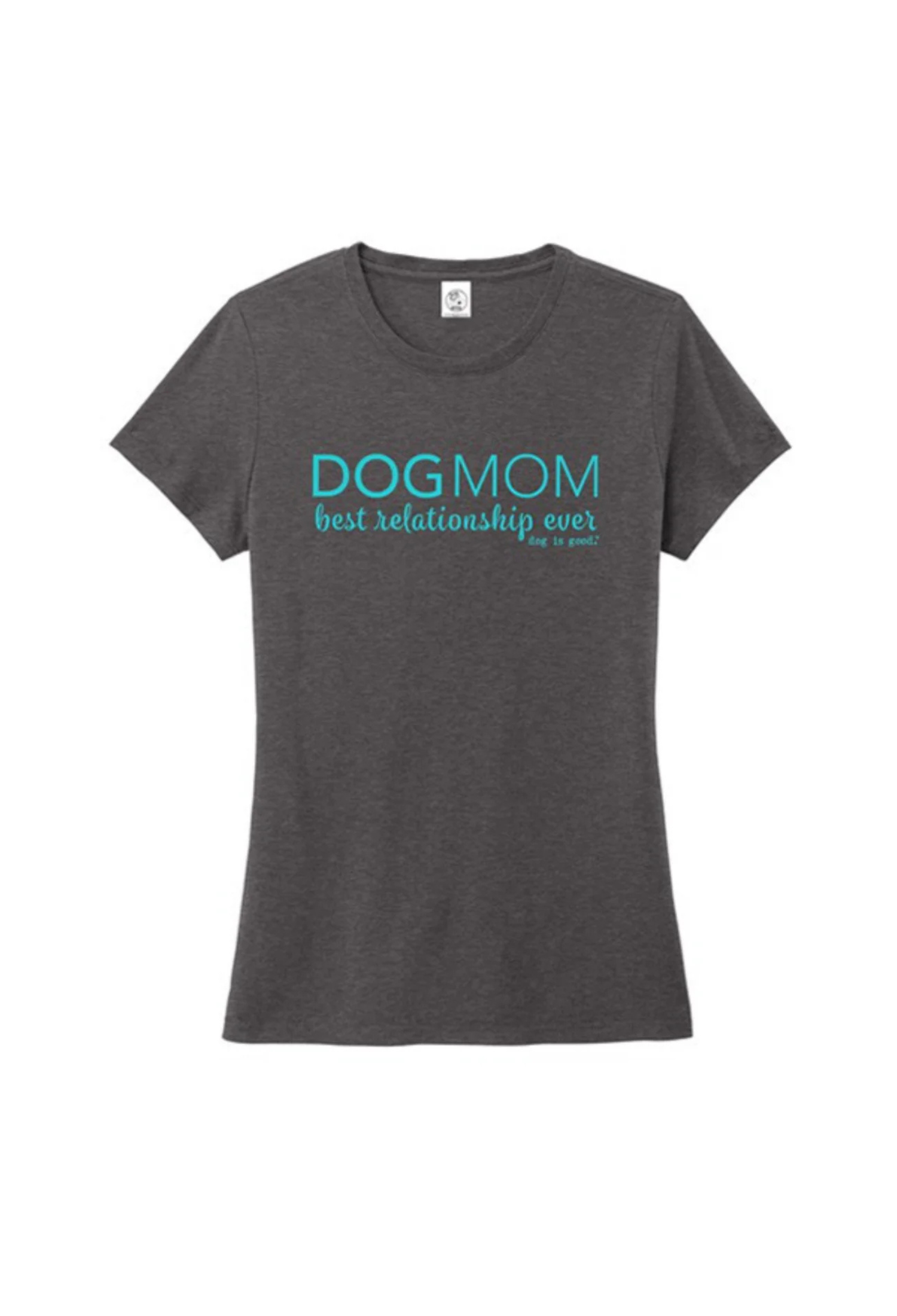 dog mom shirt teal grey