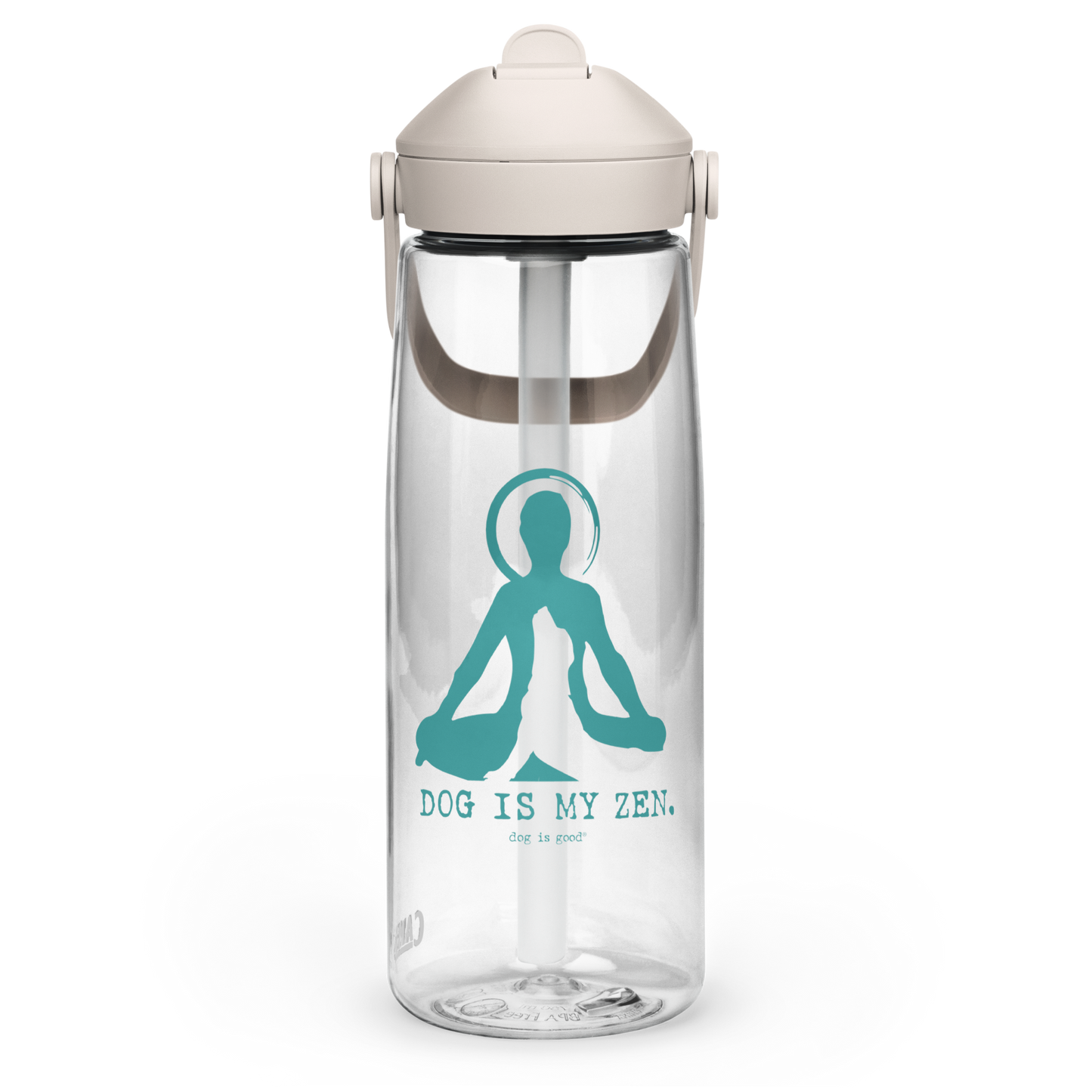 Water Bottle: Dog is My Zen (Flip Straw Camelback)