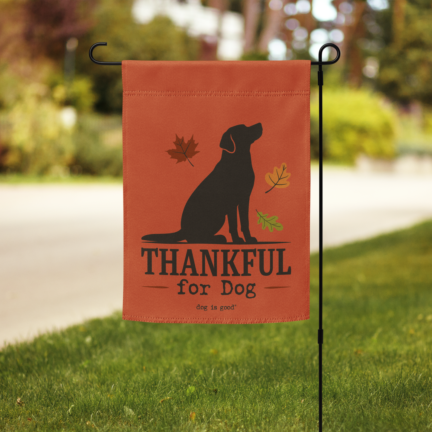 Garden Flag: Grateful for Dog (Fall)
