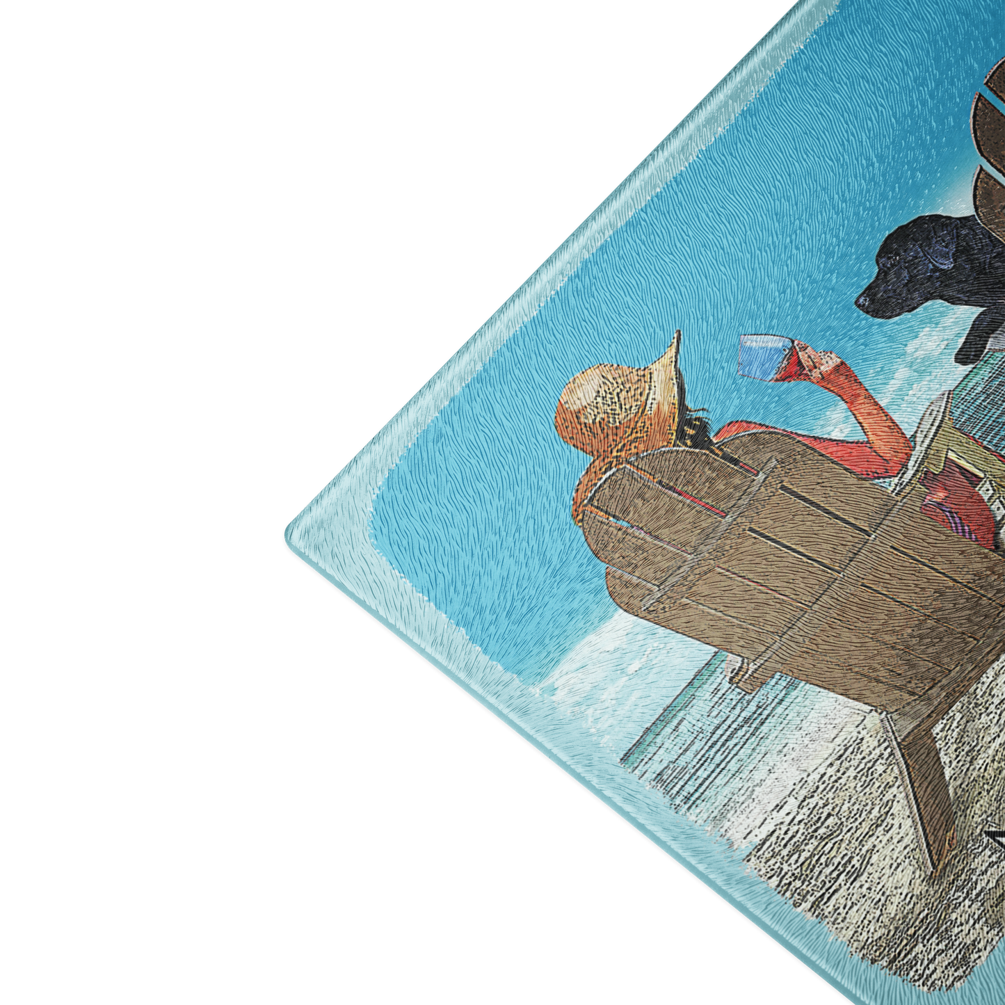Glass Cutting Board: Never Drink Alone