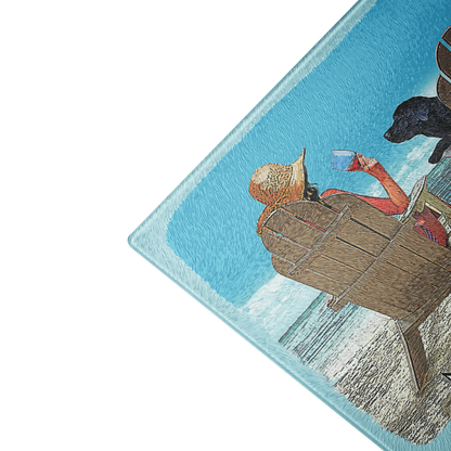 Glass Cutting Board: Never Drink Alone