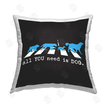 Dog is Good | Need Dog Music Pun Printed Throw Pillow