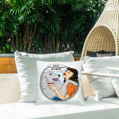 Dog is Good | Best Relationship Ever Dog Printed Throw Pillow