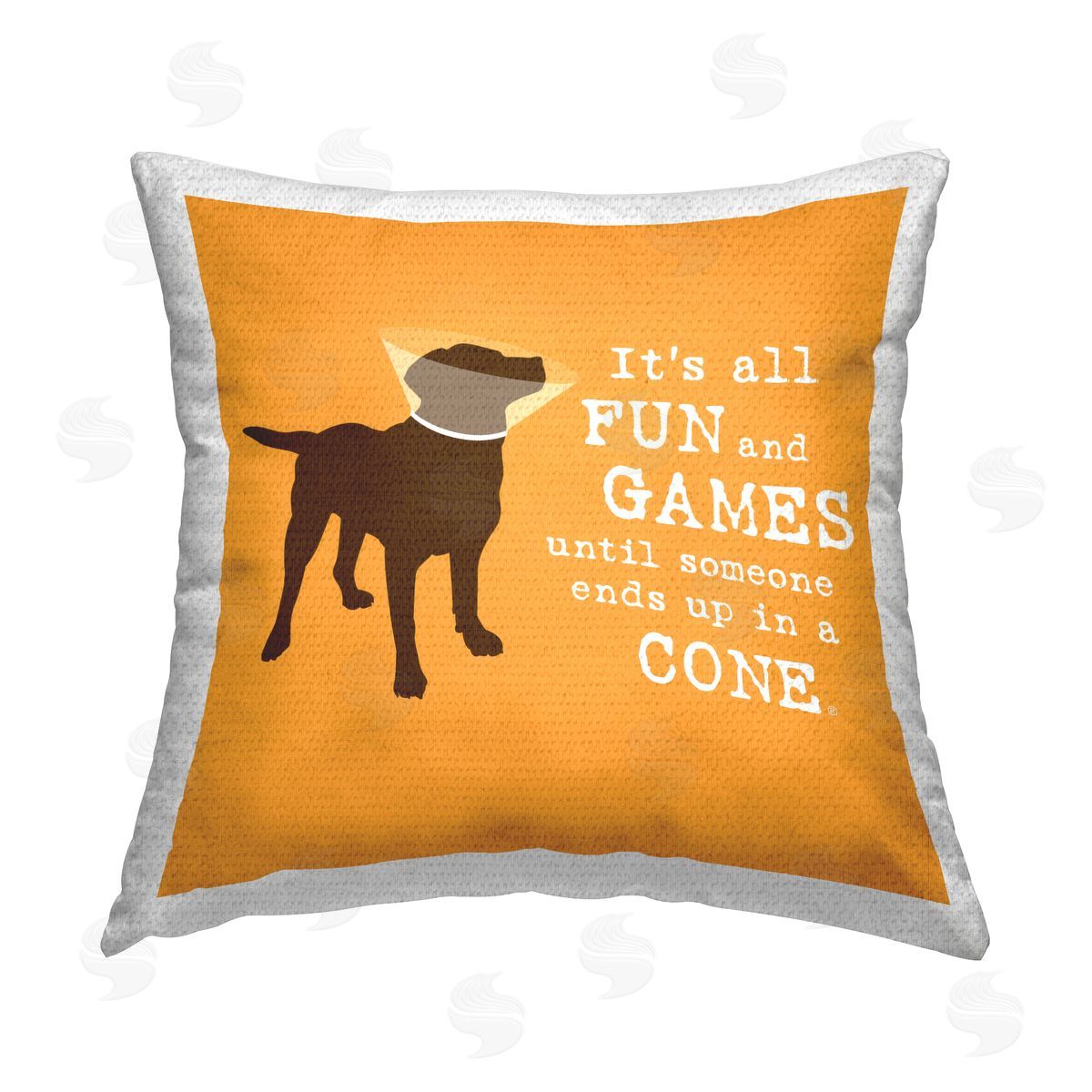 Dog is Good | Fun & Games Cone Printed Throw Pillow