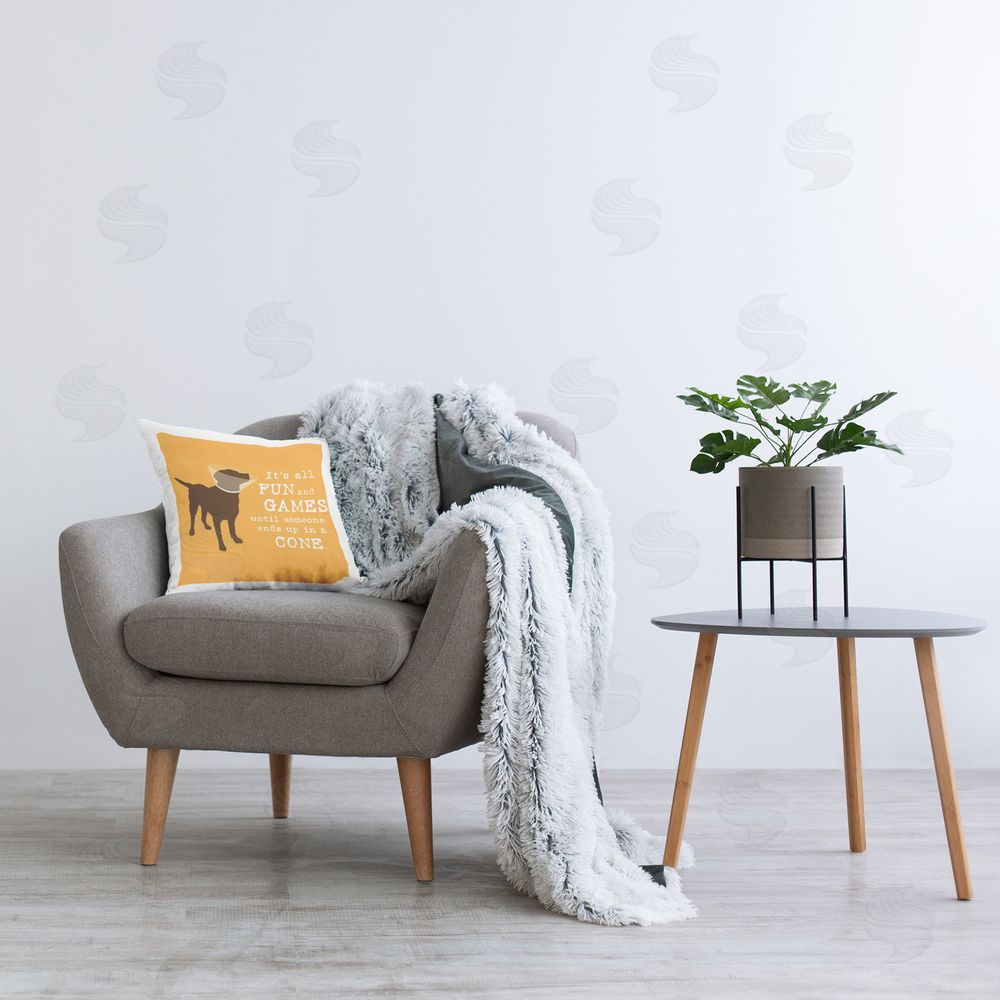 Dog is Good | Fun & Games Cone Printed Throw Pillow