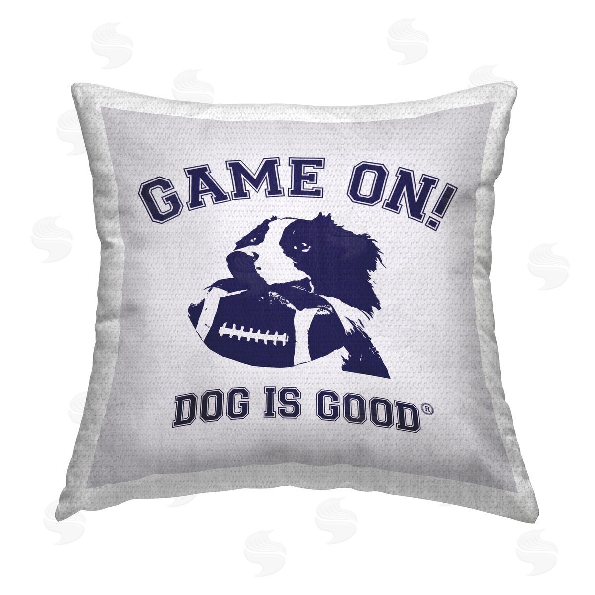 Dog is Good | Game On Dog & Football Printed Throw Pillow