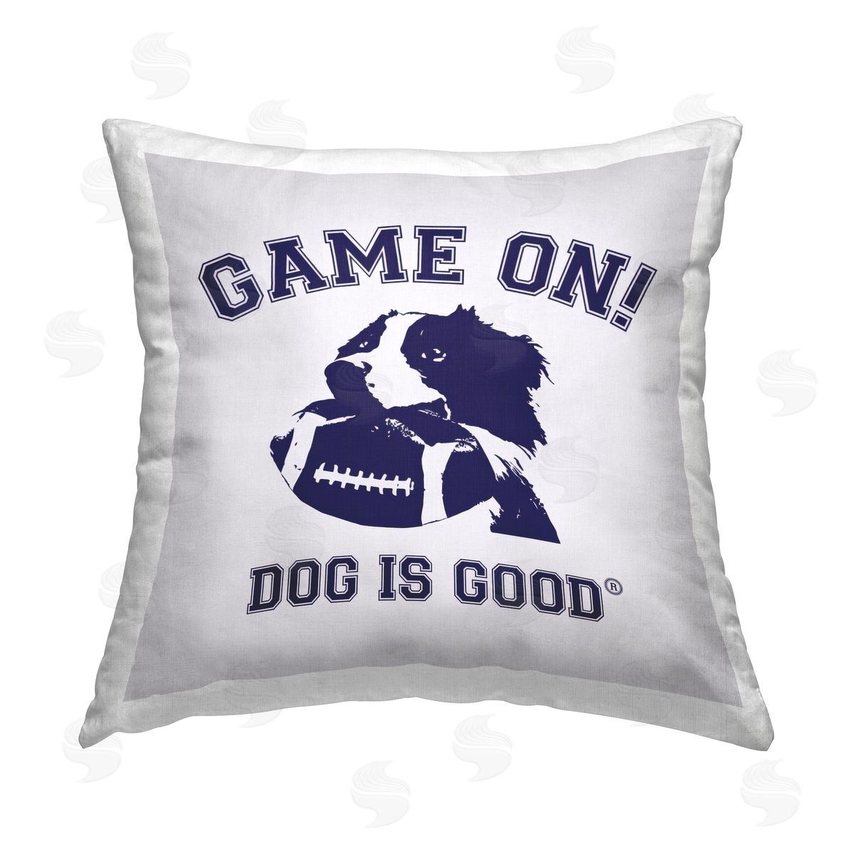 Dog is Good | Game On Dog & Football Printed Throw Pillow