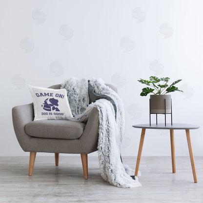 Dog is Good | Game On Dog & Football Printed Throw Pillow