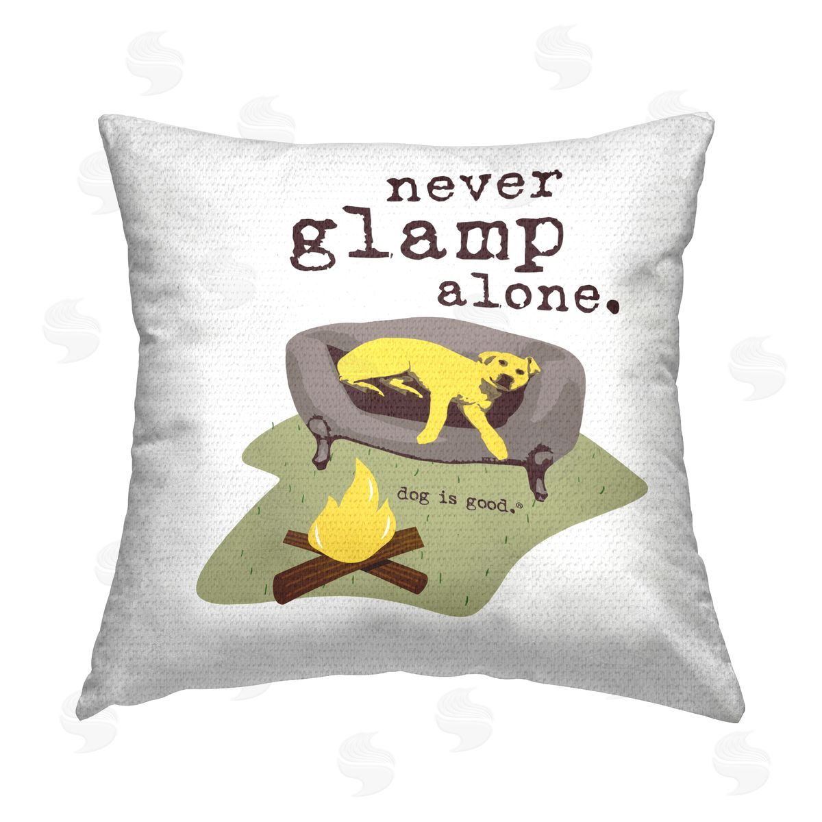 Dog is Good | Never Glamp Alone Dog Printed Throw Pillow