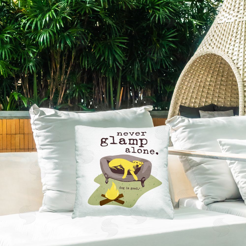 Dog is Good | Never Glamp Alone Dog Printed Throw Pillow
