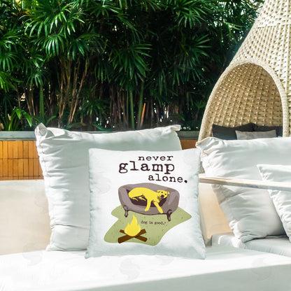 Dog is Good | Never Glamp Alone Dog Printed Throw Pillow