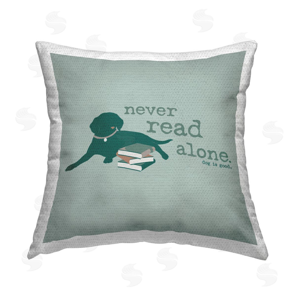Dog is Good | Never Read Alone Dog Printed Throw Pillow