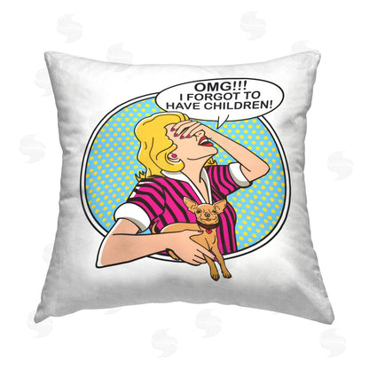 Dog is Good | Forgot To Have Children Printed Throw Pillow