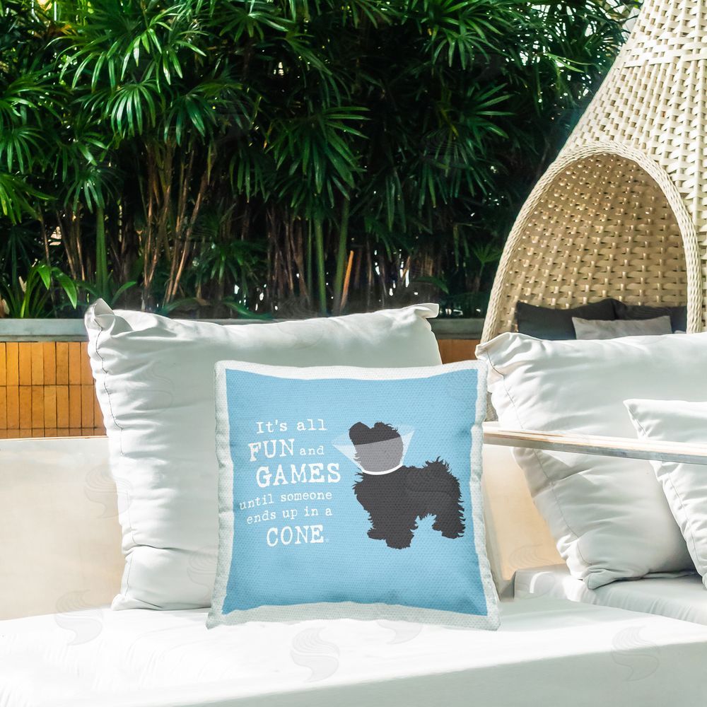 Dog is Good | Funny Fun & Games Dog Printed Throw Pillow