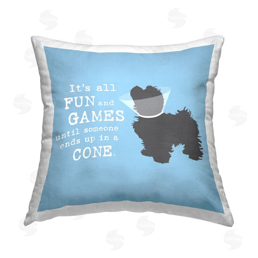 Dog is Good | Funny Fun & Games Dog Printed Throw Pillow